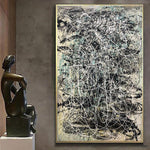 Jackson Pollock Style Paintings On Canvas Original Abstract Fine Art Modern Painting Handmade Artwork  | GHOSTLY VISION