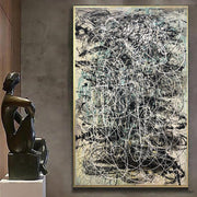 لوحات جاكسون بولوك على القماش الأصلي التجريدي الجميل الفن الحديث اللوحة الفنية اليدوية | GHOSTLY VISION