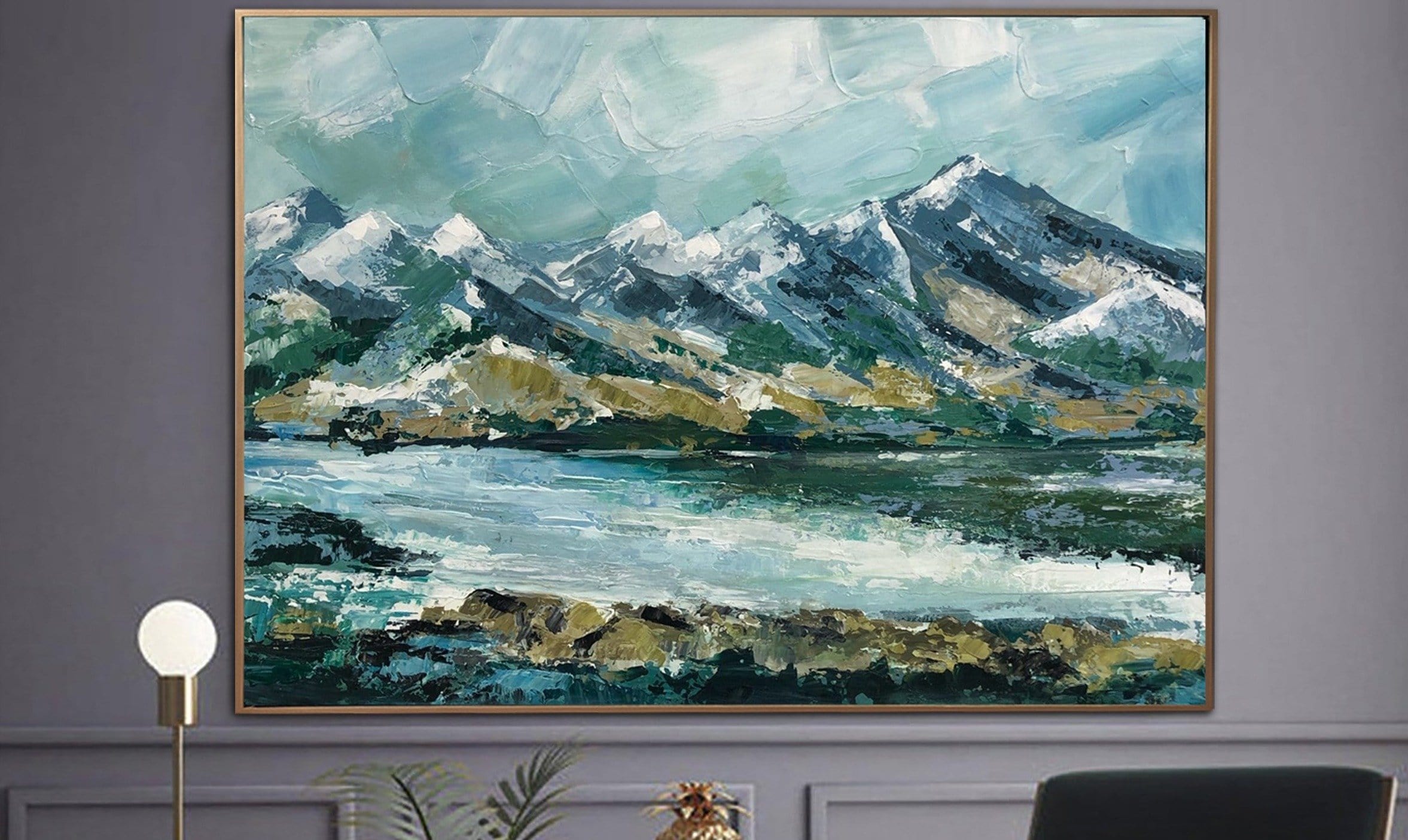 Abstract Mountain Railing Abstract Mountain Paintings