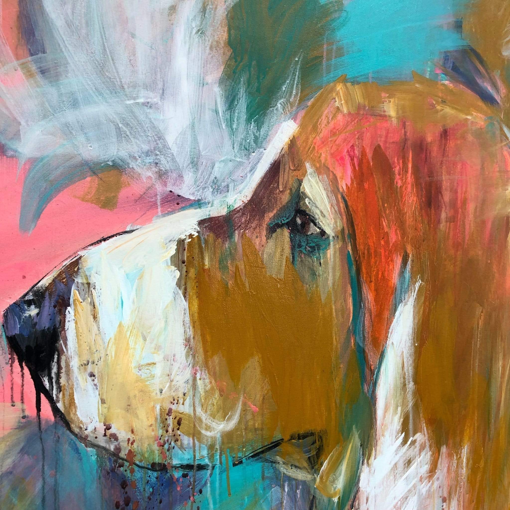Abstract Of Dogs Colorful Abstract Acrylic Painting Dogs