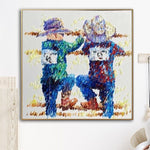 Cowboys Painting Large Creative Painting Abstract | ANTICIPATION