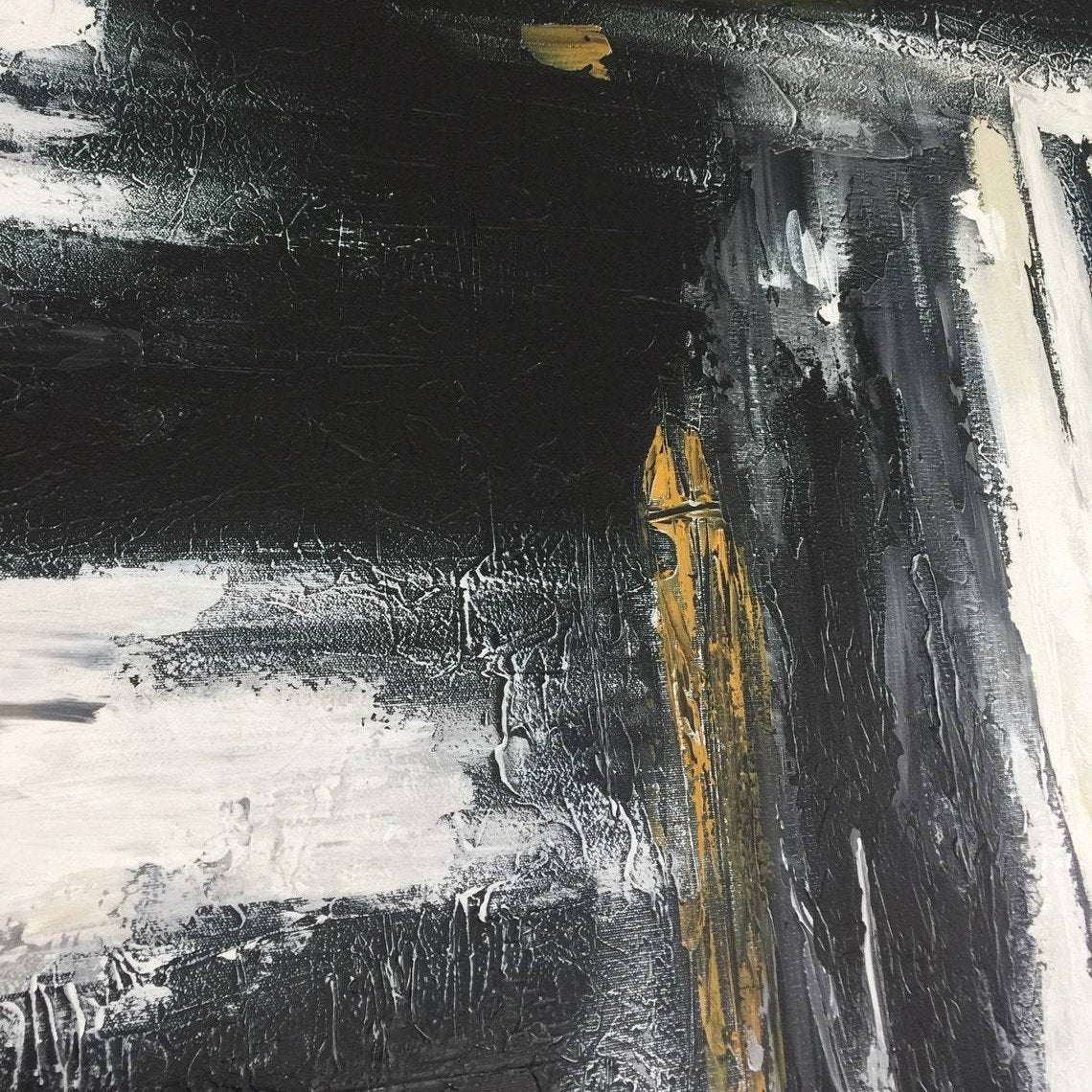 Abstract painting in Black and White | STREET VIEW - Trend Gallery Art | Original Abstract Paintings