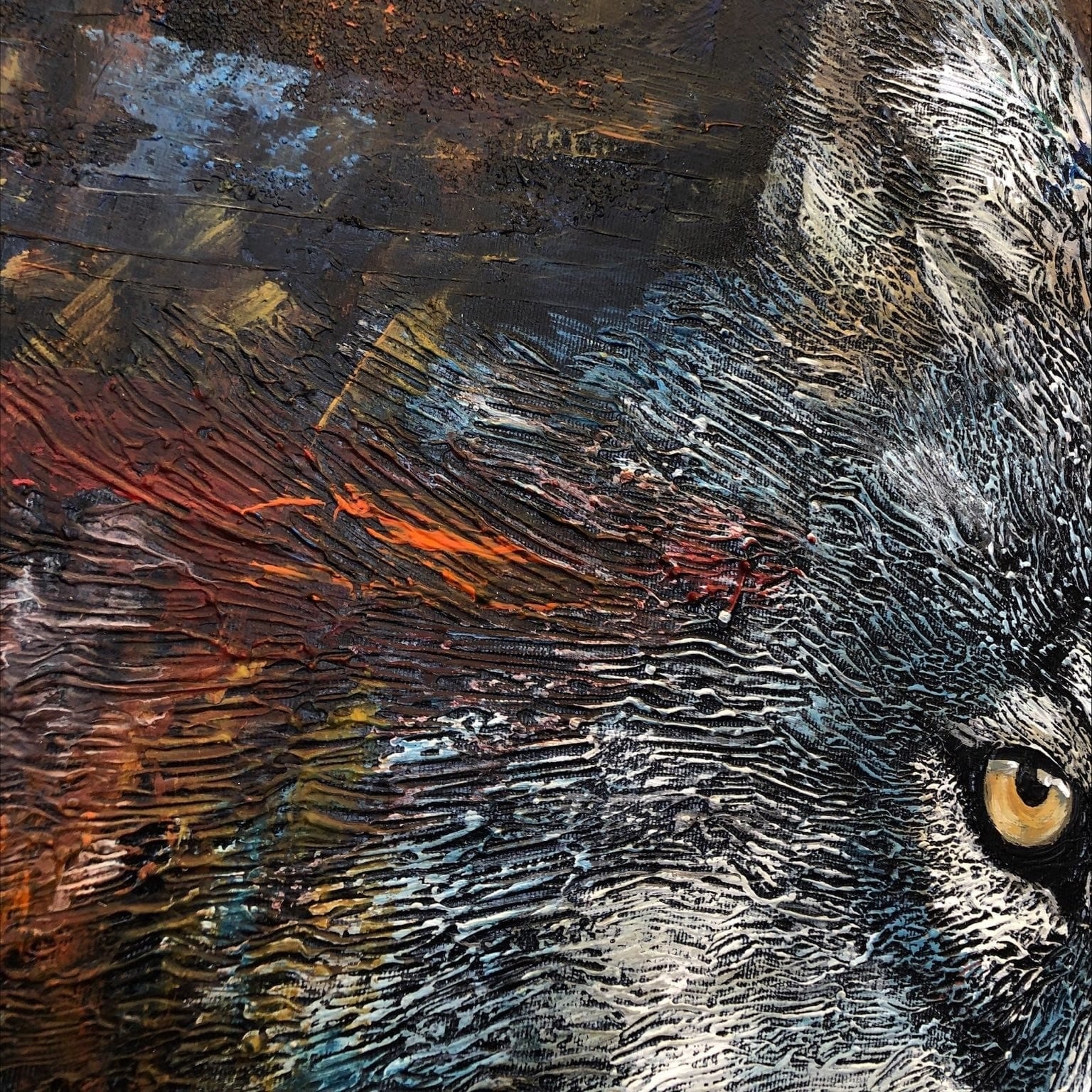 Abstract Wolf Paintings