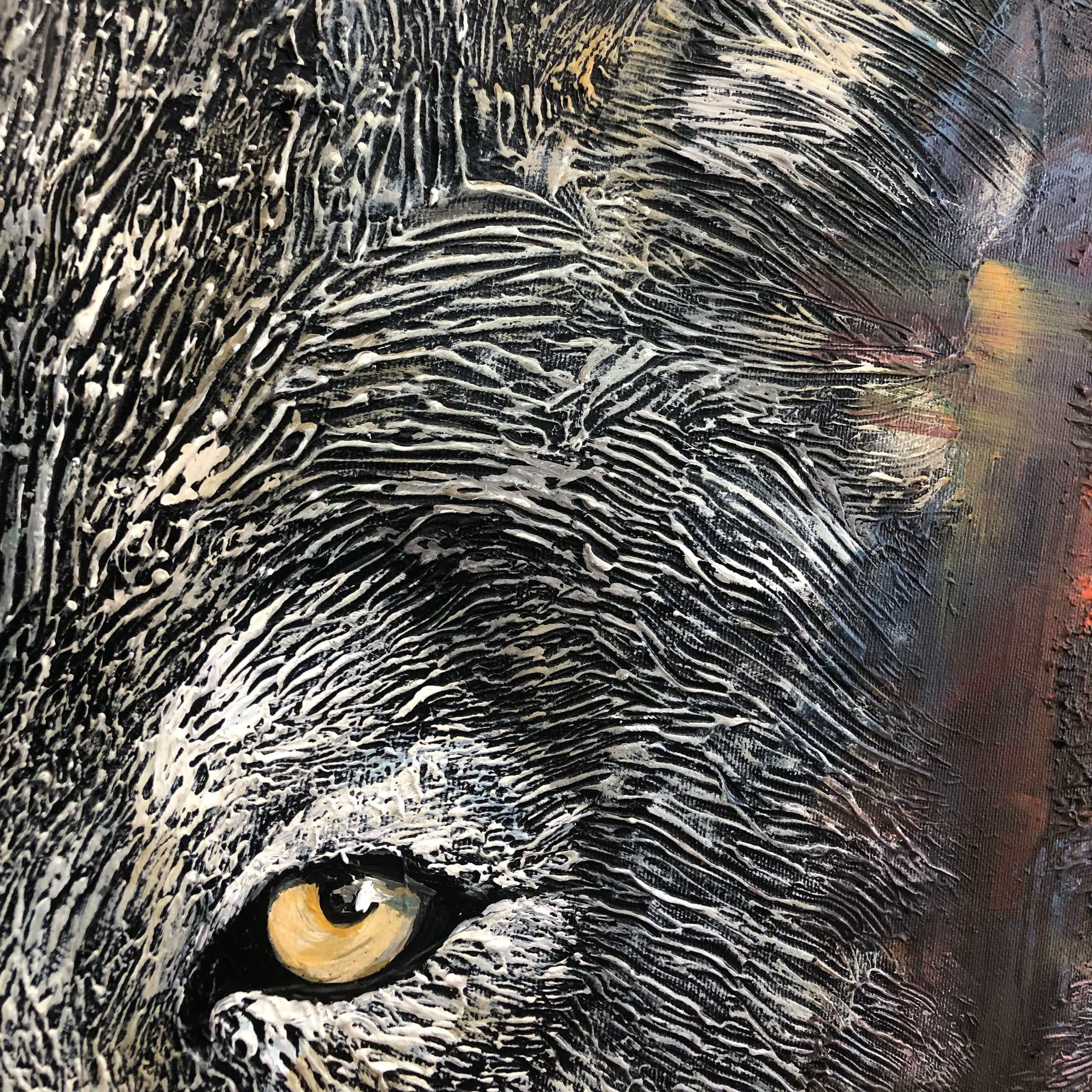 Abstract Wolf Paintings
