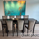 Blue green abstract painting ACE