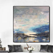 Abstract Painting Original Large Blue Painting Large Abstract Oil Painting | BEYOND THE CLOUDS