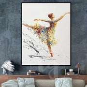راقصة الباليه تجريدية عمل فني كبير راقصة الباليه لوحة راقصة زيتية | BALLERINA ORSOLA