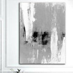 Black And White Abstract Art Canvas Painting Original Wall Art | NEW YORK STREETS