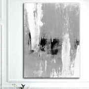 Black And White Abstract Art Canvas Painting Original Wall Art | NEW YORK STREETS