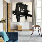 Monochrome abstract painting CHANGING REALITY