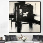 Monochrome abstract painting CHANGING REALITY Unstretched