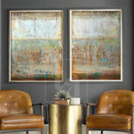 Bronze Painting Beige Painting Canvas Wall Art Set Abstract Painting 2 Piece | URBAN JUNGLES