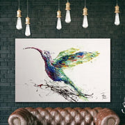 رسم كوليبري الطيور الفن التجريدي على قماش الرسم الطائر الطنان على قماش | COLIBRI