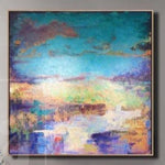 الرسم الملون اللوحة الزرقاء اللوحة المناظر الطبيعية اللوحة الأرجواني اللوحة البرتقالية اللوحة | SCENIC LANDSCAPE