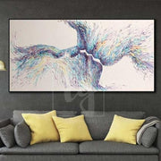 Creative Romantic Abstract Artwork Modern Kissing Couple Painting Sexy Kissing Artwork | REUNION