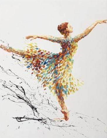 abstract ballet dancer painting