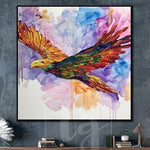 Eagle Oil Painting Abstract Modern Art Large Eagle Painting | SWIFT ATTACK