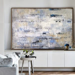 Abstract Painting in Multicolored, White and Grey | BLURRED MIST