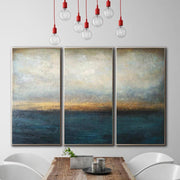 Abstract  Oil Painting Blue Painting Sunset Painting Abstract Painting On Canvas | WATERSCAPE