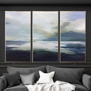 اللوحة المتضخمة الأصلية لوحة زرقاء لوحة رمادية لوحة بيضاء لوحة المحيط | BOUNDLESS HORIZON