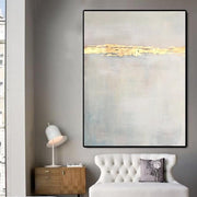 Abstract  Painting Gray Abstract Painting Gold Painting Contemporary Art | GLEAM