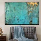 Large Original Oil Blue Painting Wall Art Gold Leaf Wall Decor | ACE - Trend Gallery Art | Original Abstract Paintings