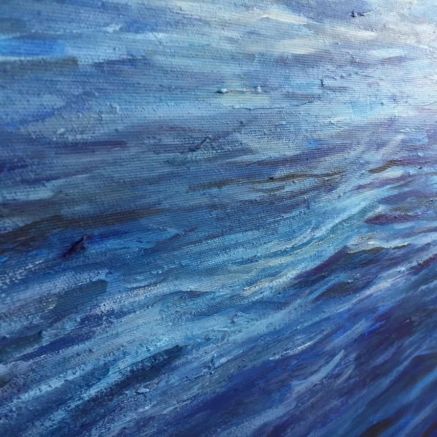 Large Sea Painting On Canvas Acrylic Painting On Canvas Blue Sea Abstract Painting | ENDLESS OCEAN - Trend Gallery Art | Original Abstract Paintings