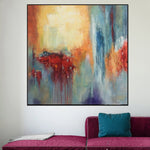 Abstract Oil Paintings On Canvas Colorful Painting Thick Colorful Oil Extra Large Wall Art | RUBY CAVE