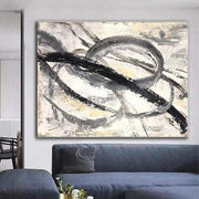 Paintings on Canvas Minimalist Abstract Circles Art Gray Tones Artwork Modern Art | INFLUENCE - Trend Gallery Art | Original Abstract Paintings