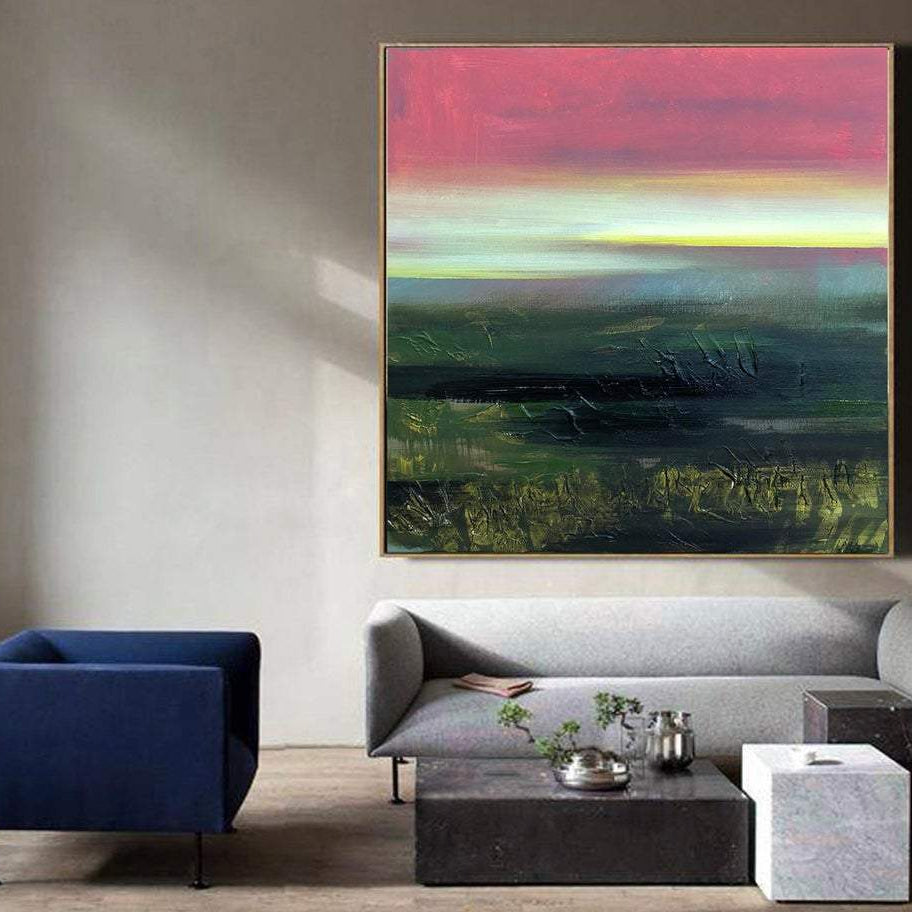 Large Abstract Painting On Canvas Abstract Oil Painting Pink Abstract Painting Modern Painting Original | MYSTERIOUS PLACE - Trend Gallery Art | Original Abstract Paintings