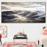 Large Abstract Painting Original Mountain Gray Acrylic Art On Canvas | GREAT MOUNTAINS - Trend Gallery Art | Original Abstract Paintings