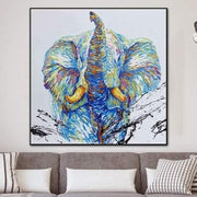 Abstract Elephant Painting Animal Abstract Painting Colorful Elephant Painting Original Abstract Elephant Artwork | ELEPHANT