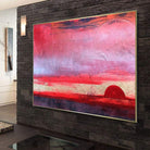 Large Abstract Pink Paintings Abstract Desert Paintings Pink Abstract Paintings Original Abstract Wall Paintings On Canvas Gift For Her | RED SUN - Trend Gallery Art | Original Abstract Paintings