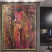 لوحة زيتية أصلية كبيرة الحجم أصلية ملونة لتزيين جدران الحضانة | COLORFUL AUTUMN