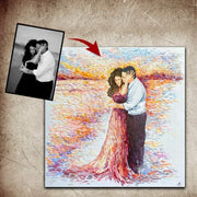 لوحة من صور أشخاص قماش من صور زفاف عائلية على قماش | CUSTOM PORTRAIT