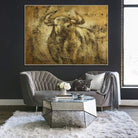 Large Painting On Canvas Original Abstract Bull Painting Gold Painting Modern Wall Art Framed Wall Art | GOLDEN OX - Trend Gallery Art | Original Abstract Paintings