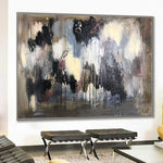 Large Original Painting On Canvas Earth Tones Wall Art Abstract Dark Art Modern Wall Decor | RAINY SUNDAY