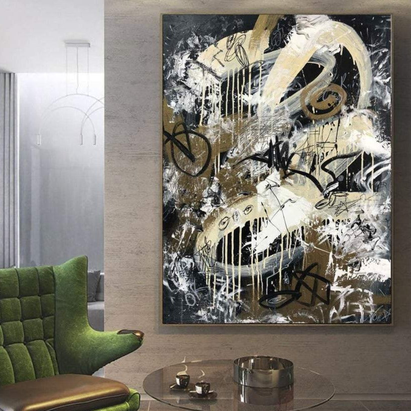 Expressive abstract art on canvas THESE ARE THE SIGNS