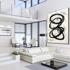 Huge Wall Art Black And White Abstract Painting Circle Fine Art On Canvas | STAYING TUNED - Trend Gallery Art | Original Abstract Paintings