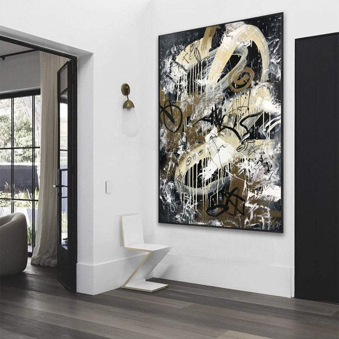 Expressive abstract art on canvas THESE ARE THE SIGNS