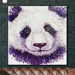 كبير النفط مجردة الباندا اللوحة الفنية الأصلية الحيوان جدار الفن صورة الباندا Impasto | PANDA