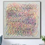 لوحات جاكسون بولوك على القماش الأصلي الملونة اللوحة مجردة قماش الفن النفط قماش اللوحة غرفة المعيشة جدار ديكور | ENDLESS LINE