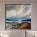 Large Abstract Painting Canvas Seaside Painting Landscape Painting On Canvas Original Unique Scenic Painting Creative Modern Wall Art | AHEAD OF THE STORM