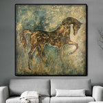 لوحات حصان تجريدية كبيرة أصلية على قماش حديث تجريدي جميل فن جداري أكريليك معاصر | ABSTRACT HORSE