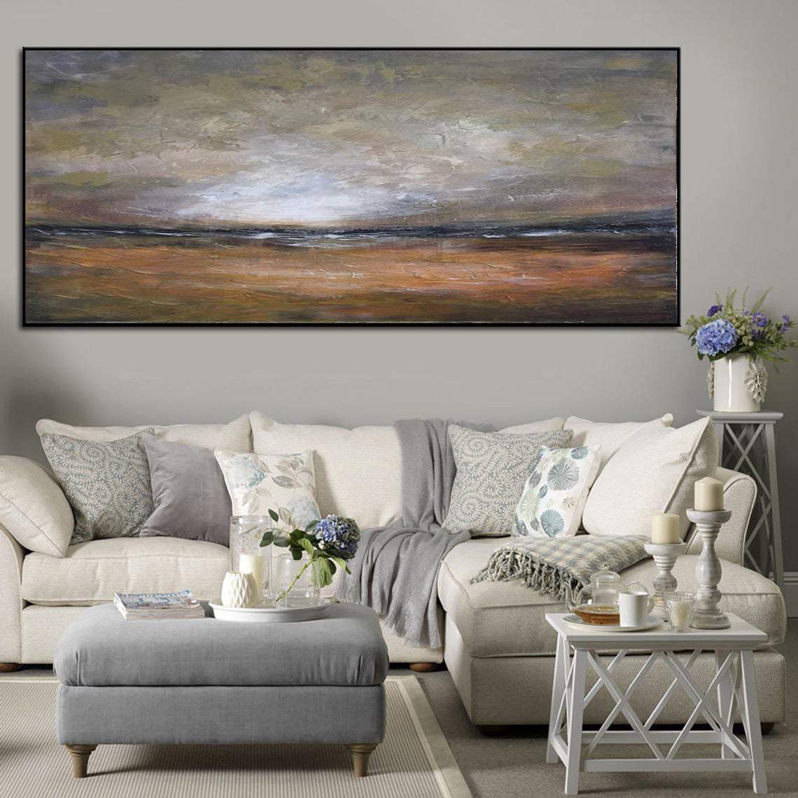 Large Original Abstract Brown Landscape Paintings On Canvas Contemporary Wall Art | IMMENSE LANDSCAPE - Trend Gallery Art | Original Abstract Paintings