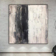 Large Abstract Black And White Painting Canvas Wall Art Original Artwork Modern Decor Art | INVERSION