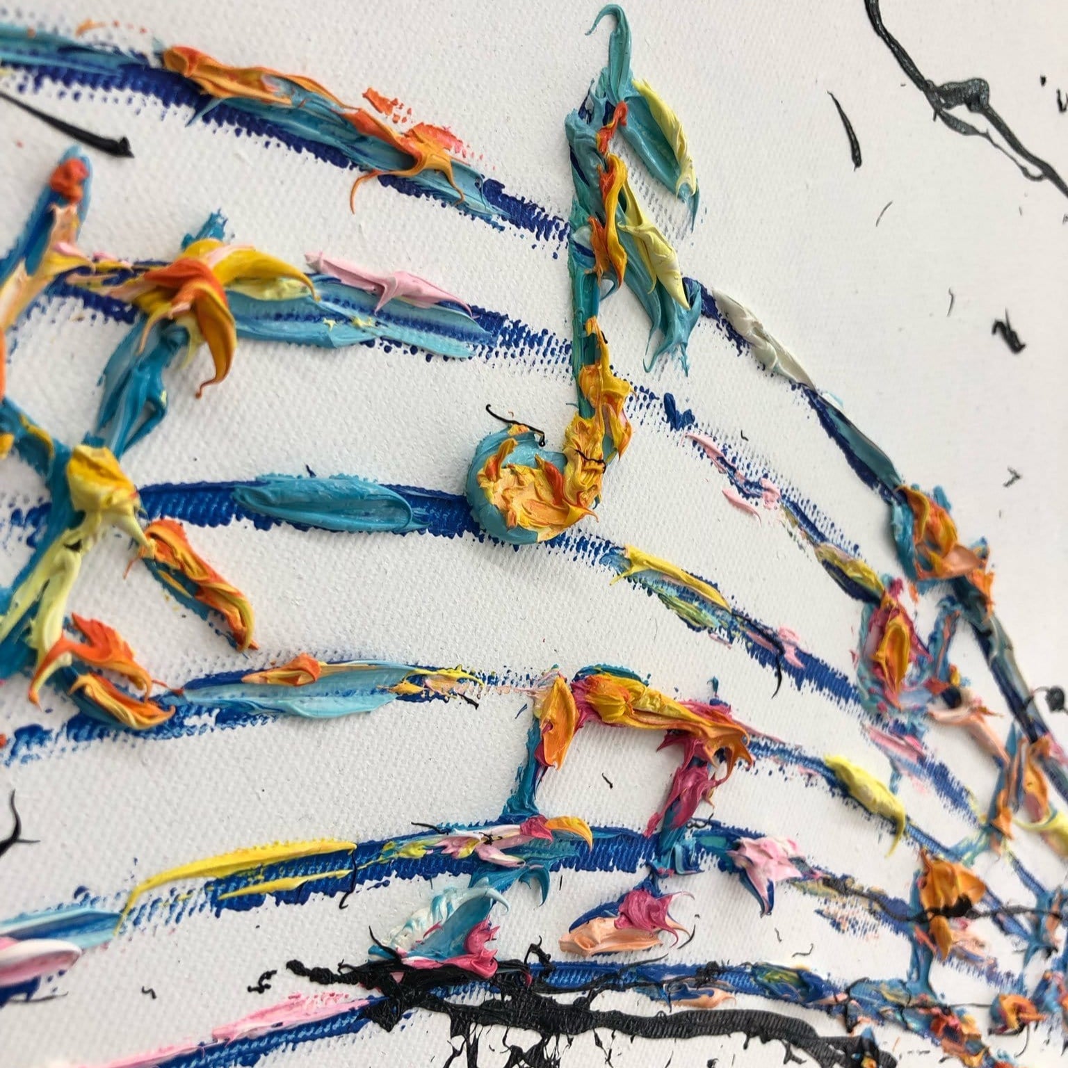 System Note Art Abstract Art Music Notes Paintings