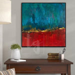 Large Abstract Painting Original Gold Leaf Painting Contemporary Artwork | ECHOES