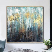 Large Abstract Painting Original Gold Leaf Painting Modern Painting Acrylic Paintings On Canvas | WINTER FOREST