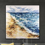 Large Ocean Abstract Painting Abstract Modern Art Beach Oil Painting | TWO FRONTS